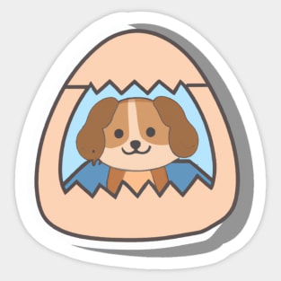 Dog in The Egg Sticker